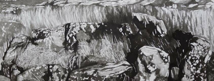 Πίνακας “Το κυκλαδίτικο νησί της Άνδρου” από τον Γιώργο Σαλταφέρο - 36x48cm
